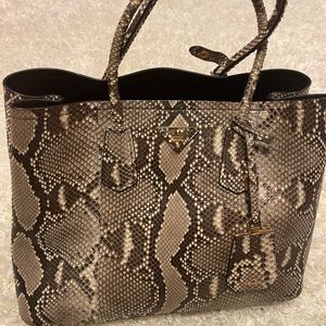 Prada python large double bag